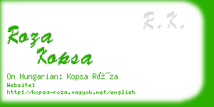 roza kopsa business card